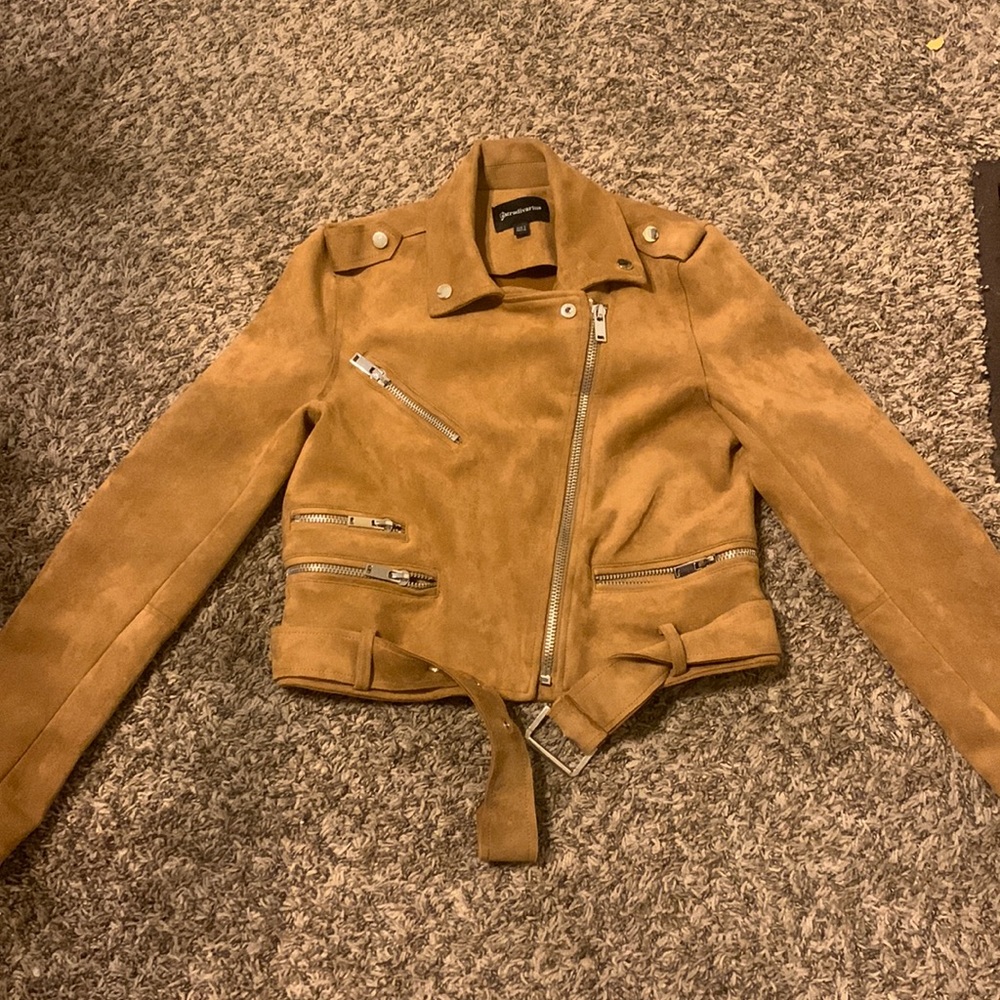 Brown suede jacket, size Small